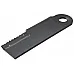 H212699 Chopper knife, serrated, with welding 187*50*4.8 d19.5 [John Deere] left, bent - 2