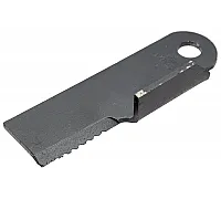 H212699 Chopper knife, serrated, with welding 187*50*4.8 d19.5 [John Deere] left, bent