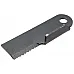 H212699 Chopper knife, serrated, with welding 187*50*4.8 d19.5 [John Deere] left, bent - 1