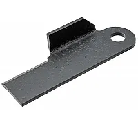 H212700 Chopper knife, serrated, with welding 187*50*4.8 d19.5 [John Deere] right, bent