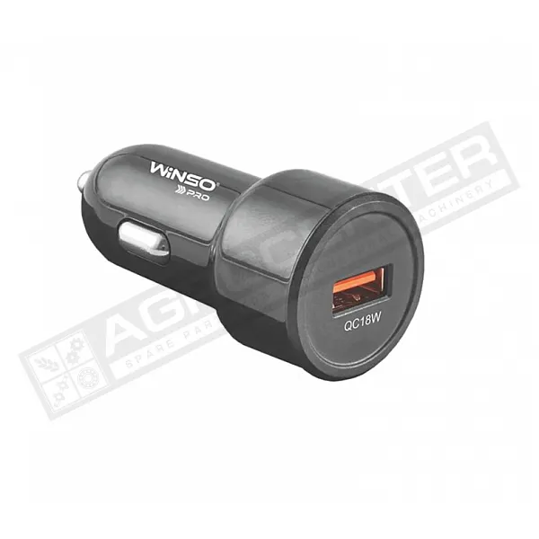 Автомобільний зарядний пристрій WINSO PRO QC18W USB-A (222018) - 1