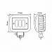 Фара LED 10-30B, мощность 30Вт (3*10Вт) Winso Pro световой поток 2700Лм, CSP186DE (780780) - 8