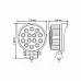 Фара LED 10-30B, потужність 42Вт (14*3Вт), Winso Pro EPISTAR WHITE, розсіяний 1шт (780810) - 6