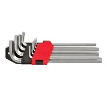 Set of L-shaped hex keys 1.5-10mm 9pcs extended Technics (49-112)