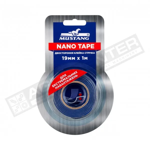Двухсторонняя клейкая лента NANO TAPE Mustang Прозрачная 19мм*1м - 1