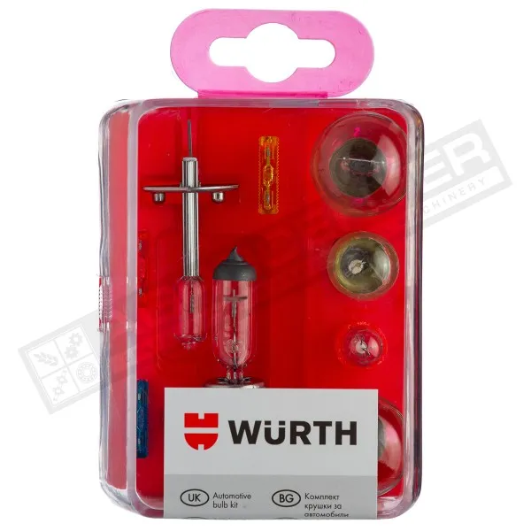 Набір автоламп 12V 6 ламп + 3 запобіжника WURTH (072099617) - 1