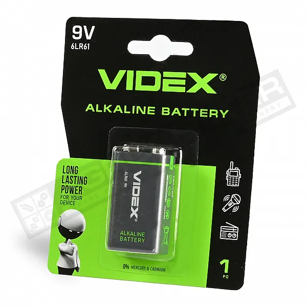 Alkaline battery 6LR41 (Krona) 9V VIDEX - 1