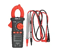 Мультиметр-кліщі TRUE RMS електр.параметрів YATO, діапаз AC-0-600 A, 0-600 V AC/DC