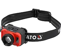 Rechargeable headlamp; Li-Po battery 3.7B / 1.2A h, YATO 4 modes