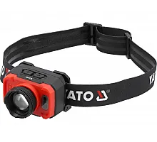 Rechargeable headlamp; Li-Po battery 3.7B / 1.2A h, YATO 4 modes