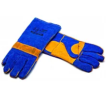 KEVLAR "b" long lined blue glove with yellow nodule, size 12 (69677)