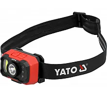 Ліхтар на чоло діодний з датчиком руху YATO; Li-Po 3,7B / 1000LM (YT-085942)