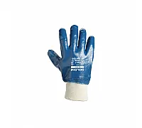 Nontrile work gloves, full coverage, smooth (knitted cuffs) N1614-1 (850) Doloni