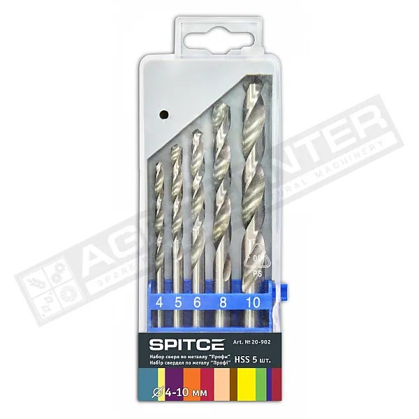 Set of metal drills, 5 pcs. (4-10mm), titanium, Profi Spitce (20-902) - 1