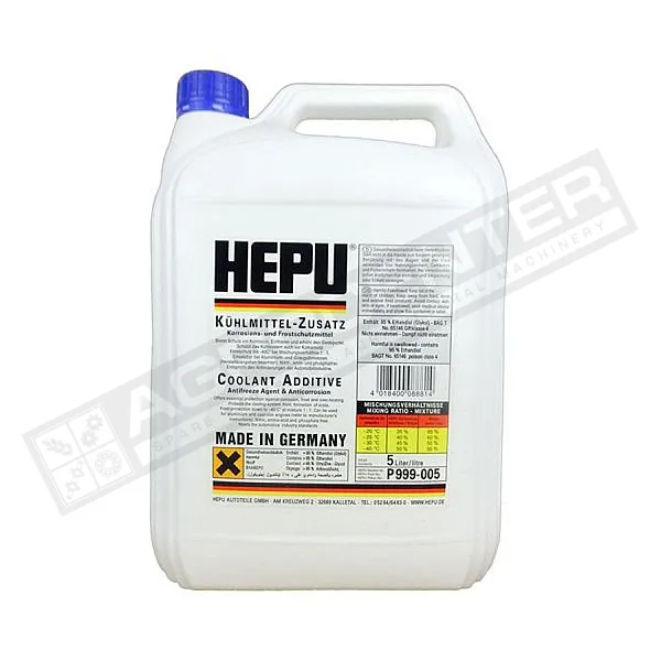 P999-005 Концентрат охолоджуючої рідини - антифриз HEPU, 5л (синій) - 1