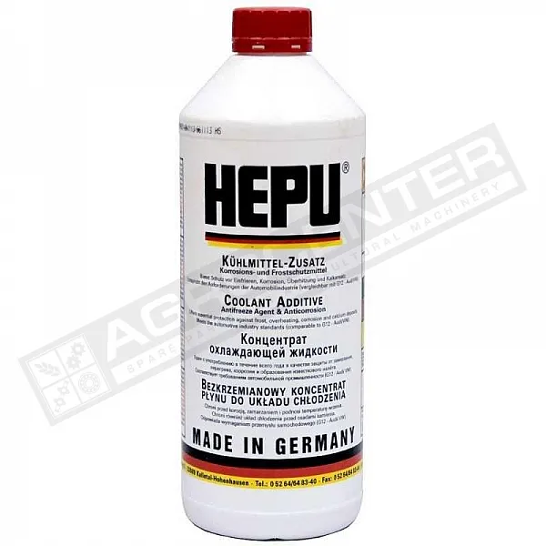 P999-G12 Концентрат охолоджуючої рідини - антифриз HEPU, 1,5л (червоний) - 1