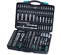 Socket Set 1/4", 3/8", 1/2" (4-32mm),Cr-V, 150 pcs BERG (52-120)