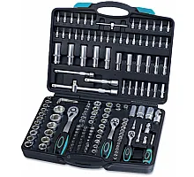 Socket Set 1/4", 3/8", 1/2" (4-32mm),Cr-V, 150 pcs BERG (52-120)