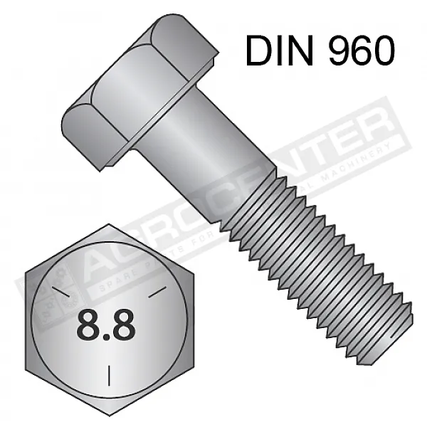 M20*110*1.5 Bolt 8.8 DIN 960 KOELNER - 1