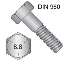 M20*110*1.5 Болт 8.8 DIN 960 KOELNER