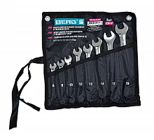 Combination Wrench in a cloth cover, Cr-V 14pcs (8-24mm) BERG (48-968)