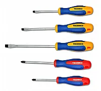 Set of screwdrivers,  Cr-V, 5pcs (3SL, 2PH),  Master Technics (47-523)