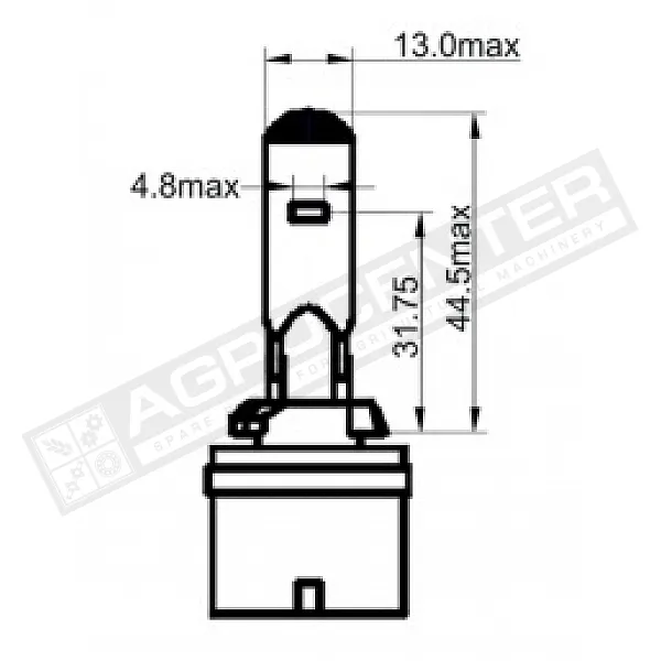 Car lamp H27 12V 27W SCT (203010) W/1  White PG 13 - 1