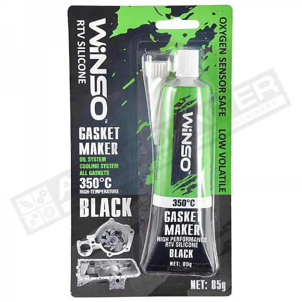Герметик прокладок GASKET MAKER BLACK 85g +350⁰С високотемпературний, 100% силіконовий, чорний - 1