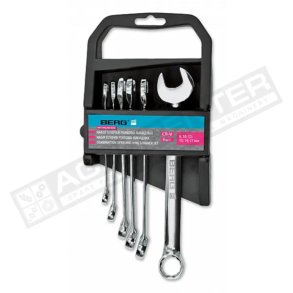 Combination wrench set, Cr-V 12pcs (6-22mm) BERG (48-932) - 1
